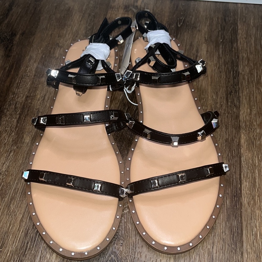 NWT A New Day Astrid Studded Sandals in Black 8W - Picture 3 of 6